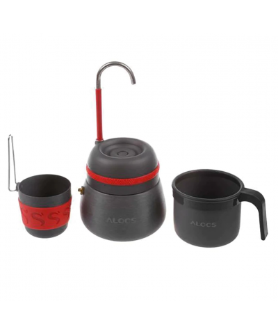 Alocs Kamp Filtre Kahve Demleme Potu Moka Pot Tam Set