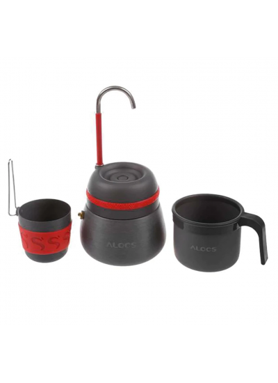 Alocs Kamp Filtre Kahve Demleme Potu Moka Pot Tam Set