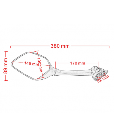 YAMAHA R3 R25 Dikiz Aynası  1 Sağ 1 Sol Takım