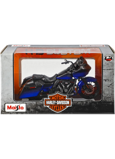 Harley Davidson 2018 CVO Road Glide Siyah Mavi 1:18 Model Motosiklet