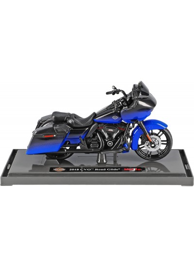 Harley Davidson 2018 CVO Road Glide Siyah Mavi 1:18 Model Motosiklet