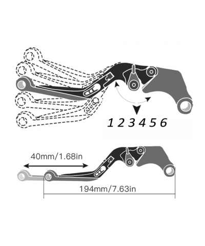 KTM 390 ADV Fren ve Debriyaj Kolu Katlanır Uzatılabilir Sertlik Ayarlı