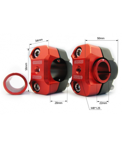 Motosiklet Gidon 22mm 28mm Dönüştürme Yükseltme Aparatı