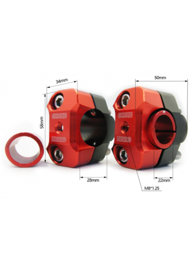 Motosiklet Gidon 22mm 28mm Dönüştürme Yükseltme Aparatı