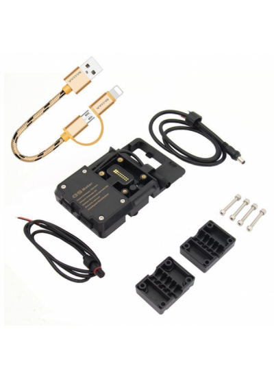 Motosiklet Navigasyon Telefon Tutucu Usb Hızlı Şarj Gidon Bağlama