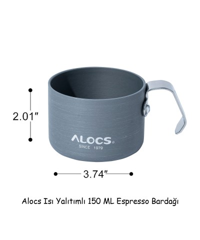 Alocs Isı Yalıtımlı 150 ML Bardak Espresso Bardağı