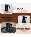 Alocs Taşınabilir Mocha Pot 450 ML 9 Cup Siyah