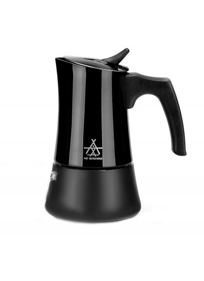 Alocs Taşınabilir Mocha Pot 450 ML 9 Cup Siyah Alocs Taşınabilir Mocha Pot 450 ML 9 Cup Siyah