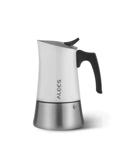 Alocs Taşınabilir Mocha Pot 450 ML 9 Cup Beyaz Alocs Taşınabilir Mocha Pot 450 ML 9 Cup Beyaz