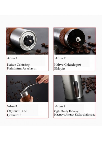 Alocs Taşınabilir Seramik Değirmenli Manuel Kahve Öğütücü Alocs Taşınabilir Seramik Değirmenli Manuel Kahve Öğütücü