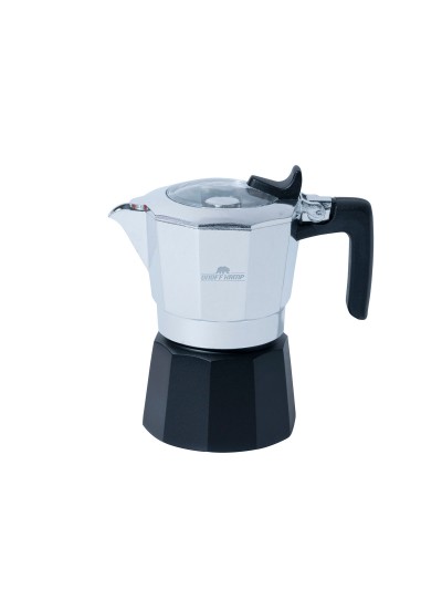 On Off Kamp Kahve Potu Moka Pot 150 ML 2 Cup Gümüş Siyah