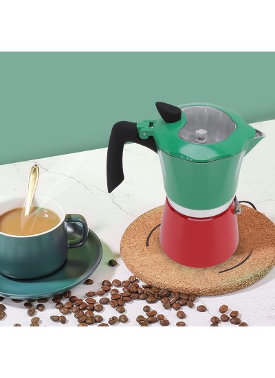 Kahve Potu Moka Pot 300 ML 6 Cup Çift Filtre Sistemi
