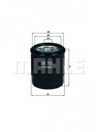 Vespa Piaggio Peugeot Benelli OC 731 Mahle Yağ Filtresi