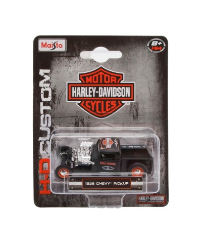 Harley Davidson Custom Cars 1936 Chevy PickUp 1:64 Ölçek Model