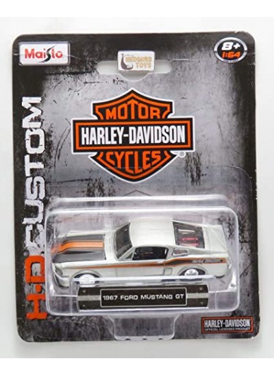Harley Davidson Custom Cars 1967 Ford Mustang GT 1:64 Ölçek Model