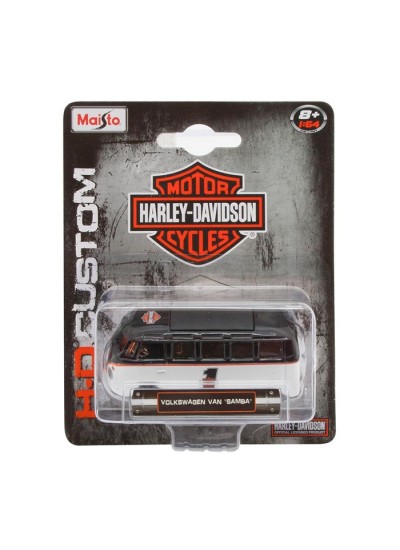 Harley Davidson Custom Cars Van Samba 1:64 Ölçek Model