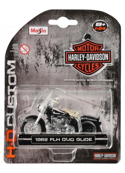 HARLEY DAVIDSON 1962 FLH DUO GLIDE 1:24 Ölçekli Model Anahtarlık Hediyeli