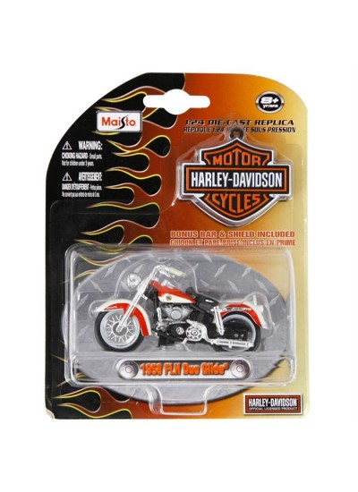 Harley Davidson 1958 FLH DUO GLIDE 1:24 Ölçekli Model Anahtarlık Hediyeli