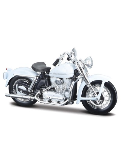Harley Davidson 1952 K Model 1:18 Model Motosiklet Beyaz