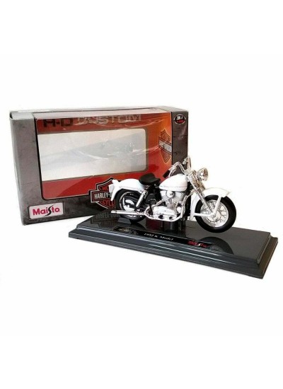 Harley Davidson 1952 K Model 1:18 Model Motosiklet Beyaz