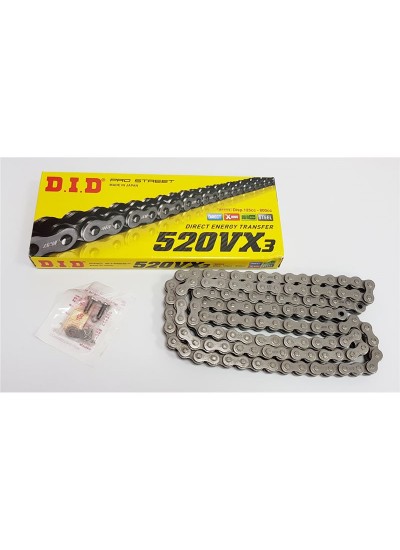 DID 520 VX3 108 Bakla Motosiklet Zinciri DID 520 VX3 108 Bakla Motosiklet Zinciri